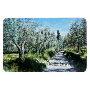 OLIVE TRÄD I RIMAGGIO TUSCANY MAGNET