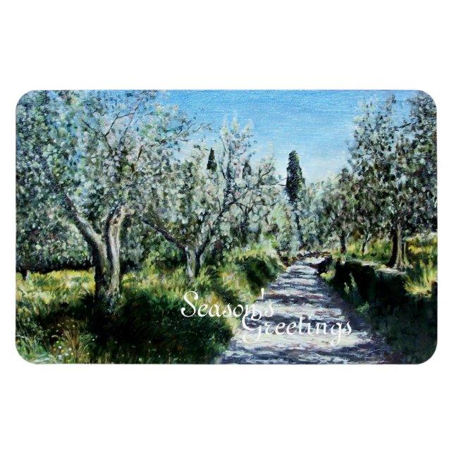 OLIVE TRÄD I RIMAGGIO TUSCANY MAGNET (Horisontell)
