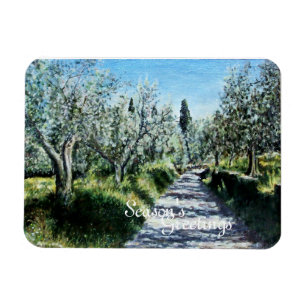 OLIVE TRÄD I RIMAGGIO TUSCANY MAGNET
