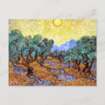 Olive Träd i Sol Van Gogh Vykort<br><div class="desc">Fängslande målning av Vincent Van Gogh av träd i sol.</div>