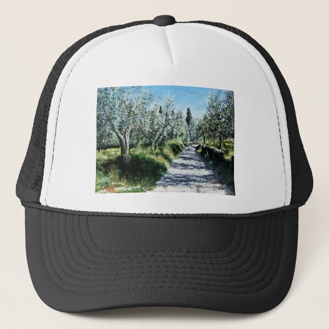 OLIVE TRÄD I TUSCANY LANDSCAPE TRUCKERKEPS (Framsida)