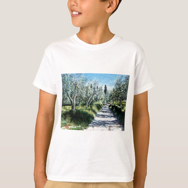 OLIVE TRÄD I TUSCANY T-SHIRT (Framsida)