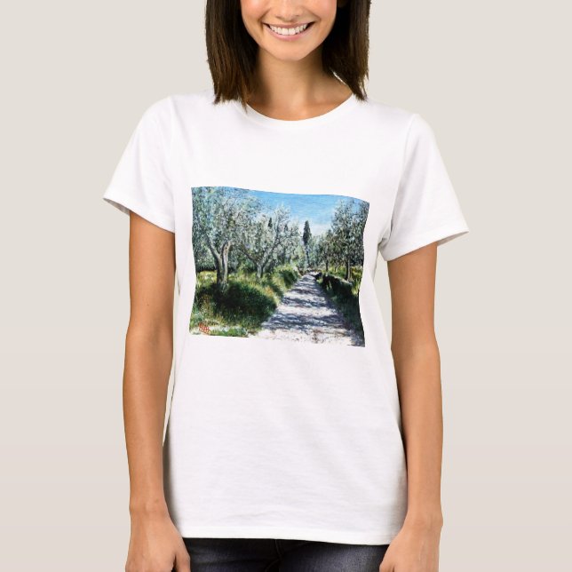 OLIVE TRÄD I TUSCANY T SHIRT (Framsida)