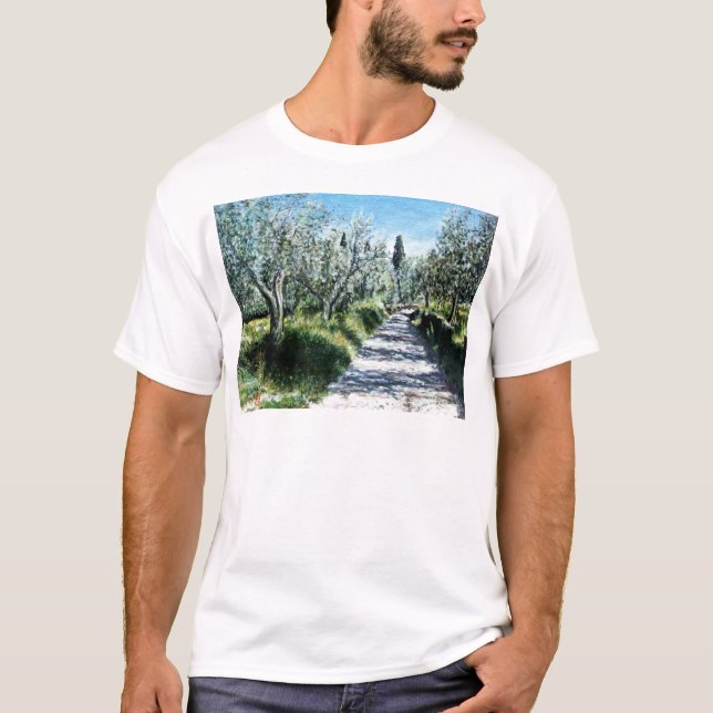 OLIVE TRÄD I TUSCANY TEE SHIRT (Framsida)