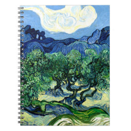Olive Träd med Alpelare (1889) Van Gogh spiral Anteckningsbok