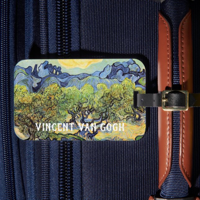 Olive Träd med Alpeles av Vincent van Gogh Bagagebricka (Framsida Insitu 4)