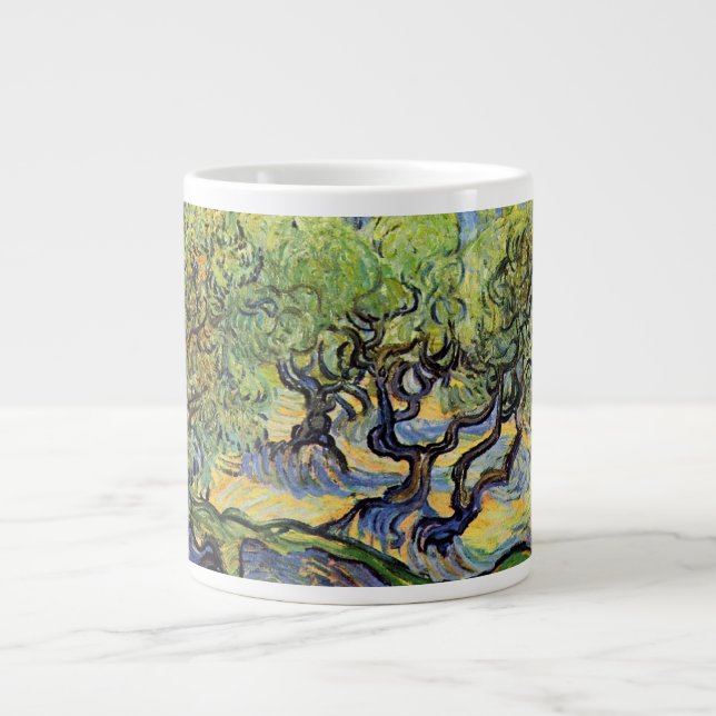 Olive Träd med Alpeles av Vincent van Gogh Jumbo Mugg (Framsidan)