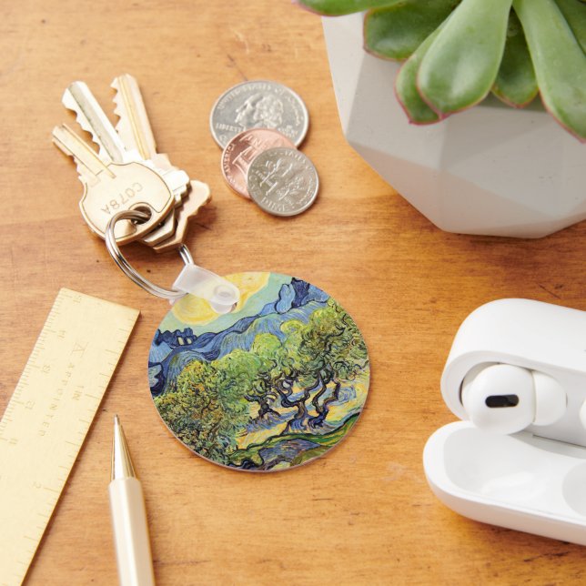 Olive Träd med Alpeles av Vincent van Gogh Nyckelring (Skrivbord)