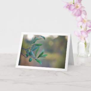 Olive Träd med Bokeh Background Kort