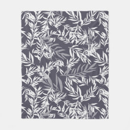 Olive träd - mörk blått fleecefilt