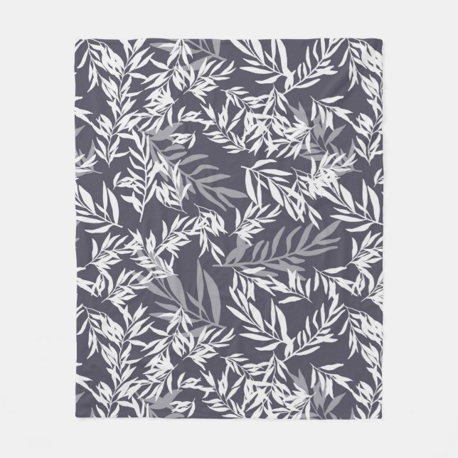 Olive träd - mörk blått fleecefilt (Framsidan)