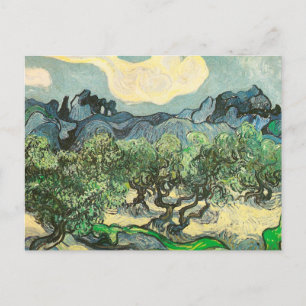 Olive Träd, Mountain Landscape Van Gogh Fine Art Vykort