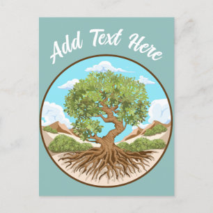 Olive träd Peace-symbol i ett fritt palestinskt la Helg Vykort