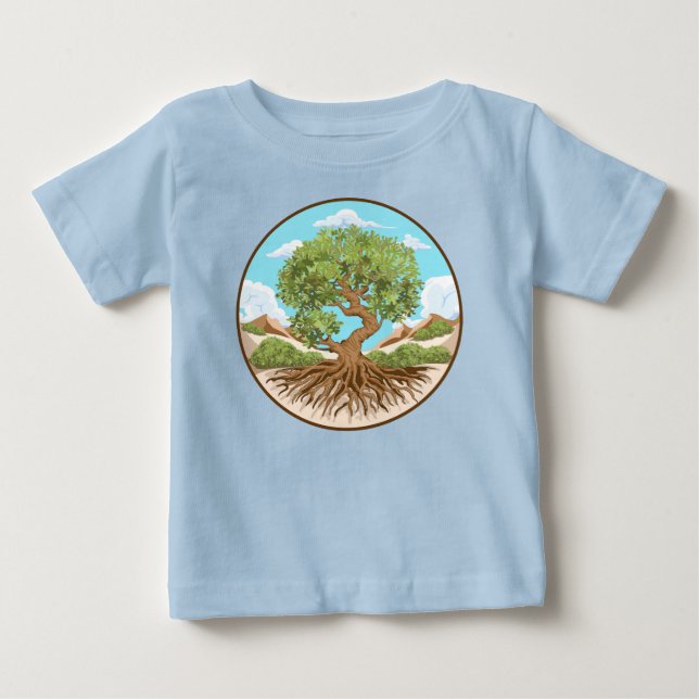 Olive träd Peace-symbol i ett fritt palestinskt la T Shirt (Framsida)