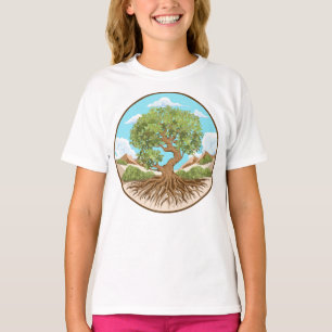 Olive träd Peace-symbol i ett fritt palestinskt la T Shirt