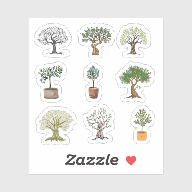 Olive Träd Stickers Klistermärken (Ark)