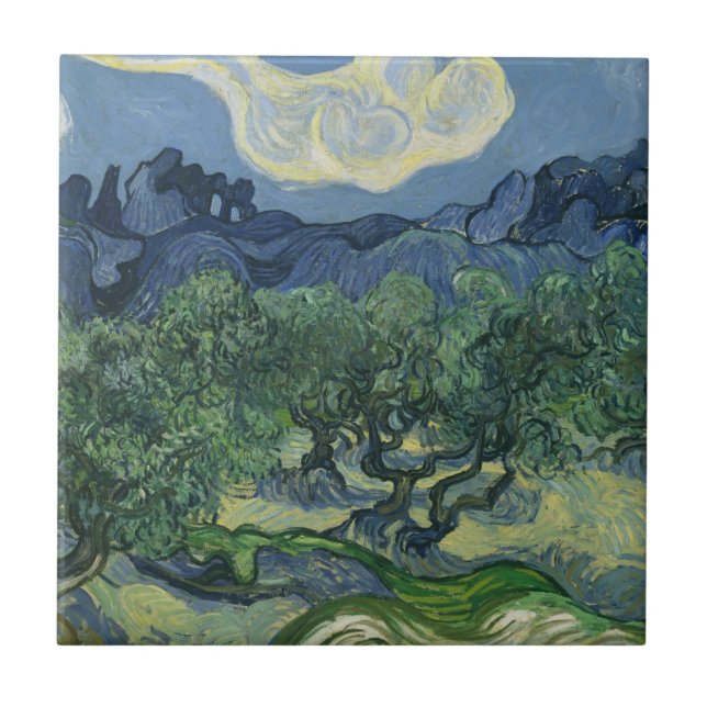 Olive Träd Tile Kakelplatta (Framsidan)