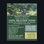 Olive Träd, Van Gogh, Health Food Store Flygblad<br><div class="desc">Olive Träd,  Van Gogh,  Health Food Store-reklamen från Affärskortet Store.</div>