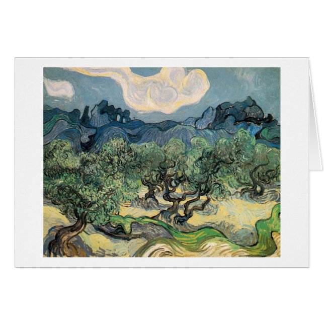Olive Träd, Vincent van Gogh Hälsningskort (Framsidan Horizontal)