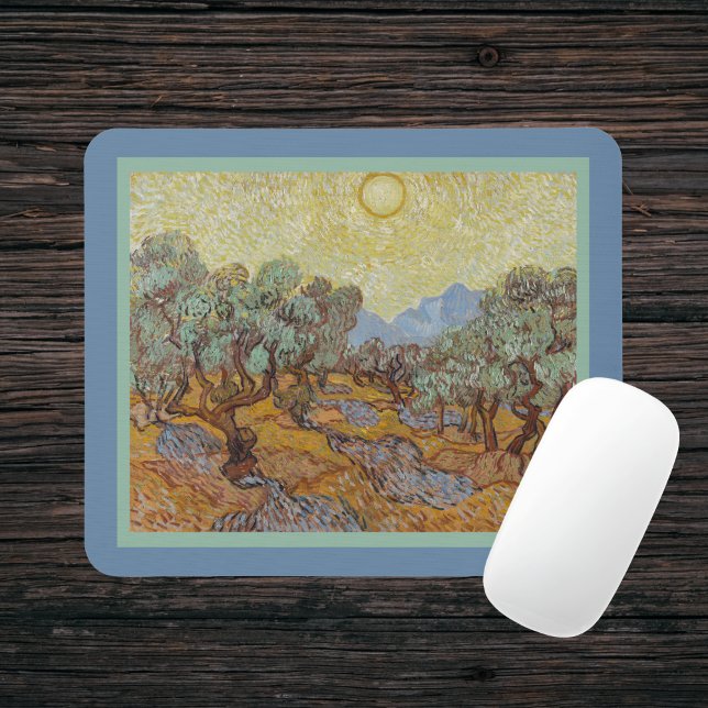 Olive Träd Vincent Van Gogh Impressionism Replica Musmatta (Skapare uppladdad)