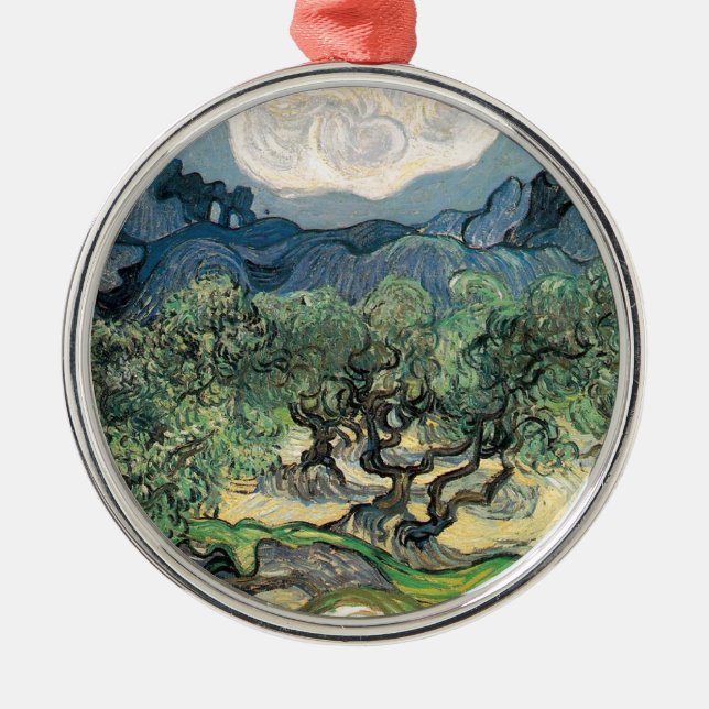 Olive Träd, Vincent van Gogh Julgransprydnad Metall (Framsidan)