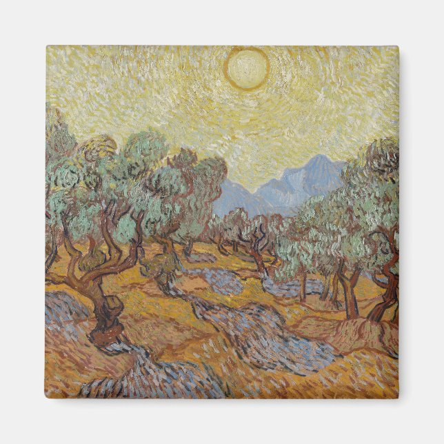 Olive Träd, Vincent van Gogh Magnet (Framsidan)
