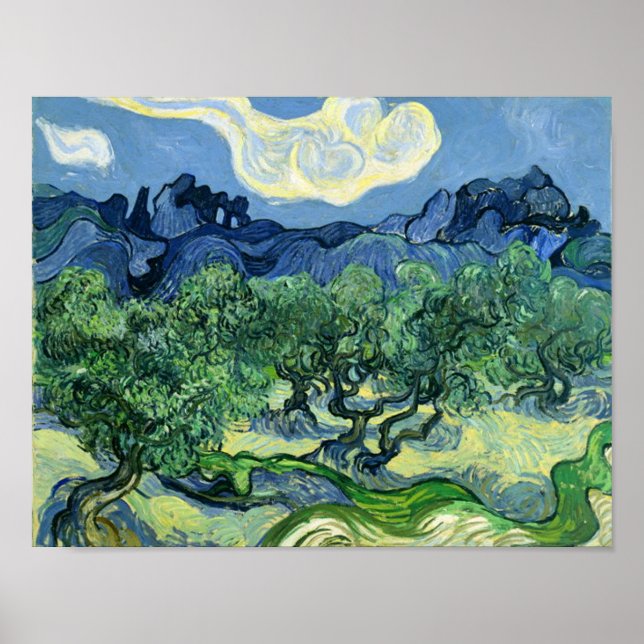Olive Träd Vincent Van Gogh Poster (Framsidan)