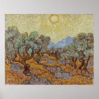 Olive Träd, Vincent van Gogh Poster
