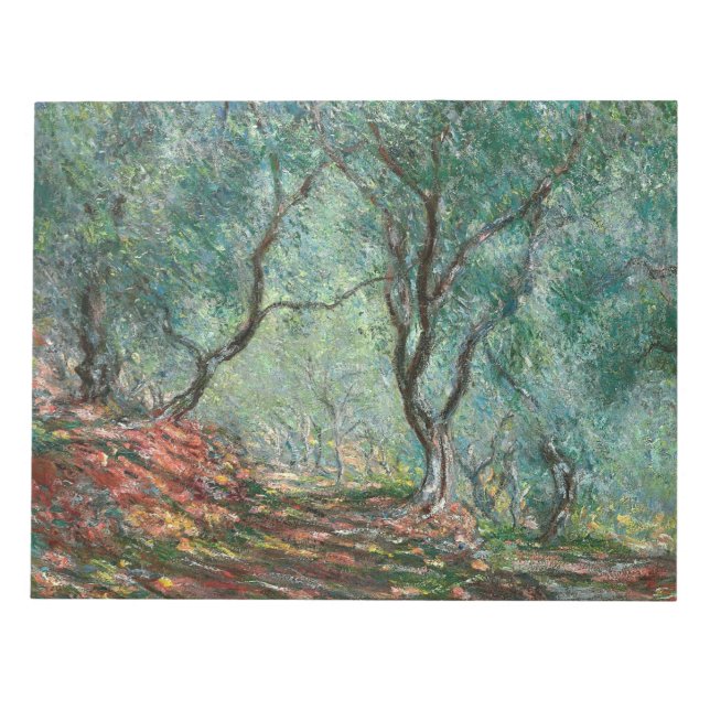 Olive Träd Wood in the Moreno Gardens (av Monet) Anteckningsblock (Framsida)