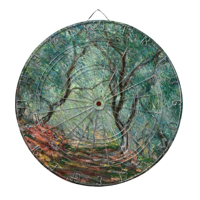 Olive Träd Wood in the Moreno Gardens (av Monet) Darttavla (Framsidan)