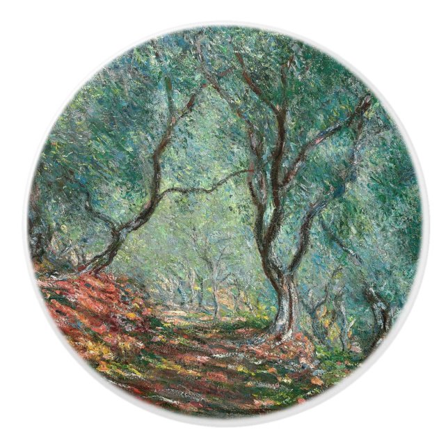 Olive Träd Wood in the Moreno Gardens (av Monet) Knopp (Framsidan)