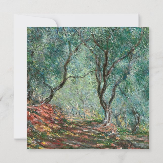 Olive Träd Wood in the Moreno Gardens (av Monet) Kort (Framsida)