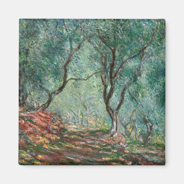 Olive Träd Wood in the Moreno Gardens (av Monet) Magnet (Framsidan)