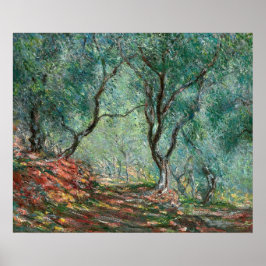 Olive Träd Wood in the Moreno Gardens (av Monet) Poster