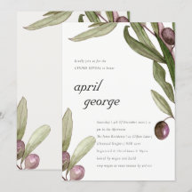 OLIVE WATERCOLOR FOLIAGE GENDER REVEAL INBJUDAN