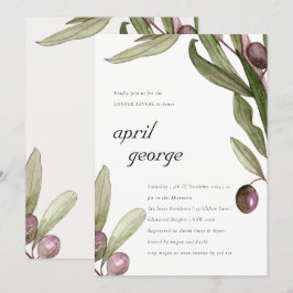 OLIVE WATERCOLOR FOLIAGE GENDER REVEAL INBJUDAN