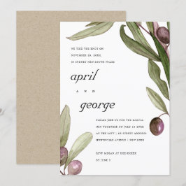 OLIVE WATERCOLOR FOLIAGE VI TIDE KNOT INBJUDAN