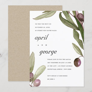 OLIVE WATERCOLOR FOLIAGE VI TIDE KNOT INBJUDAN