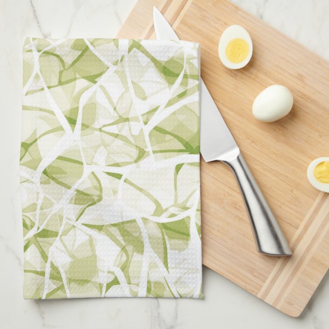 olive-white abstract fashionable modern pattern    kökshandduk (Vikt i Fjärdedel)