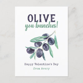 Olive You Bunches Kids School Valentinkort Helg Vykort