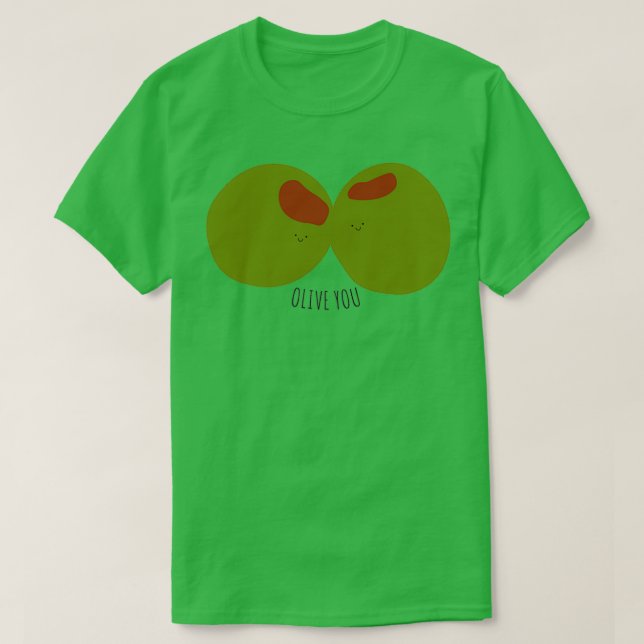 Olive You Classic T Shirt (Design framsida)