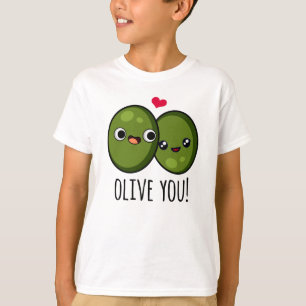 Olive You Funny Kärlek Pun T Shirt