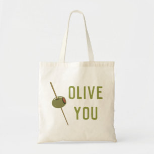Olive You (jag Kärlek You) Rolig Romantic Valentin Tygkasse