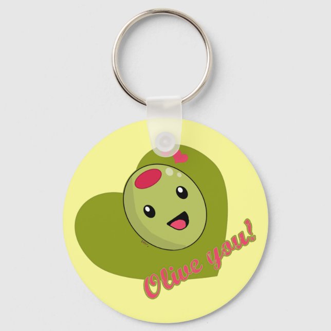 Olive You Keychain Nyckelring (Framsida)