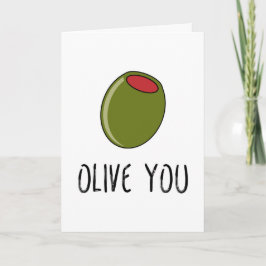Olive You, Pun, Rolig Jag Älskar Dig, Alla Hjärtan Kort