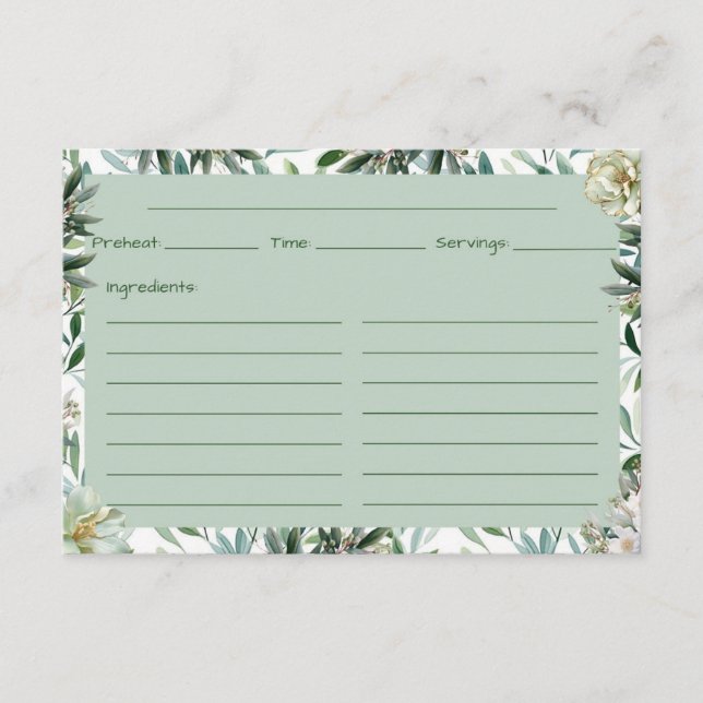 Olive You Recept Card Tilläggskort (Framsida)