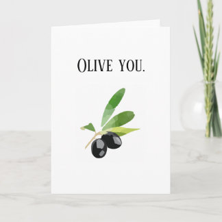 Olive You Romantic Card Kort
