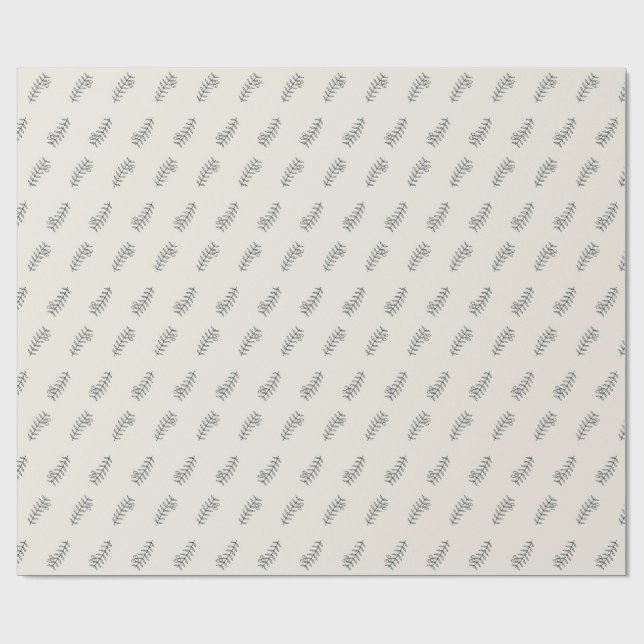 Olivegren graverad linjemönster presentpapper (Platt)