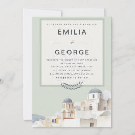Olivegrön destinationbröllop | Elegant Inbjudningar