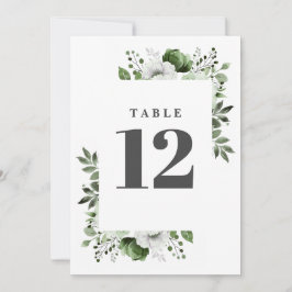 Olivegrön elegant lantlig blomsterbordskort inbjudningar